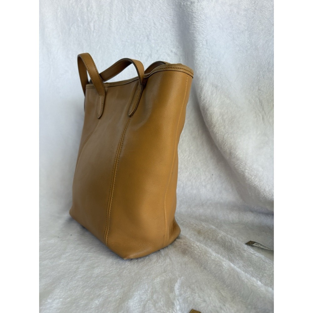 Vintage COACH Mini Lunch Tote Mustard Yellow Leather Bag 9077 90s Costa Rica - Picture 2 of 16